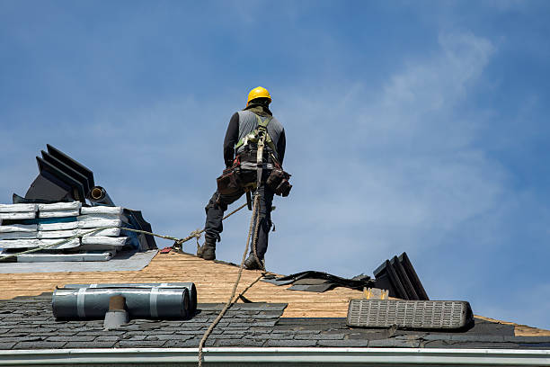 Professional Gutter Installation technician working in Forest City, IA